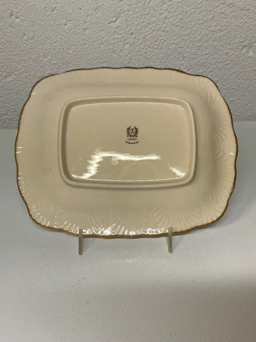 Lenox Serving Dish 24K Gold Trim Rectangle RARE - Picture 2 of 7